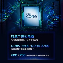 英特尔(Intel) i9-13900KF 13代 酷睿 处理器24核32线程 睿频至高可达5.8Ghz 36M三级缓存 台式机CPU