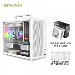 鱼巢 (MetalFish) S5MAX 电脑台式机小机箱 手提迷你桌面 多网孔散热支持180水冷 S5MAX黑色机箱
